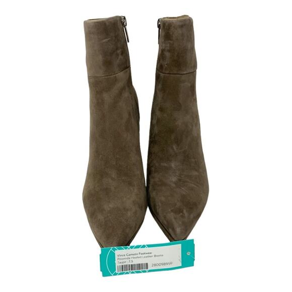 Vince Camuto Pitonnda Pointed Toe Suede Bootie Taupe Size 7.5 NWT $169 MSRP - Picture 4 of 8